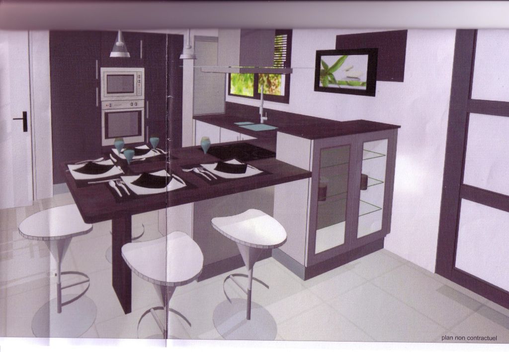 Votre avis sur implantation cuisine 12m2 11 messages Cuisine avec table integree