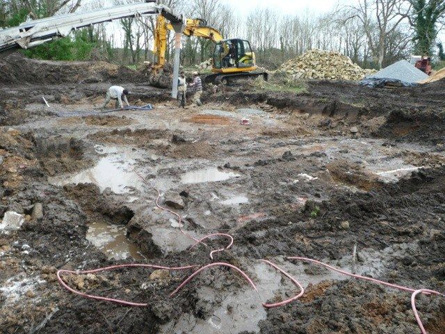 fondation par puit en beton arm