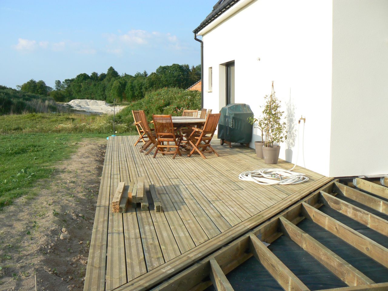 moitié de terrasse terminée