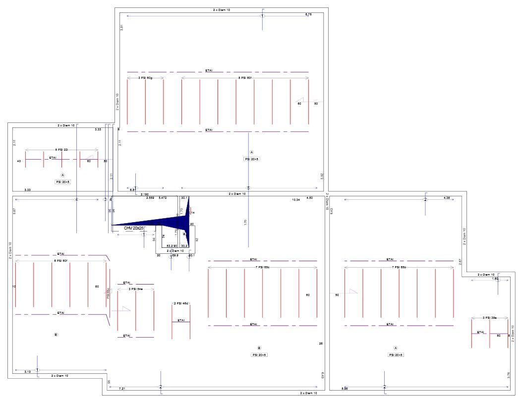 Plan du pancher ISOLTOP