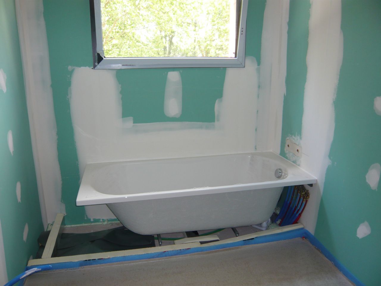 baignoire avec tablette