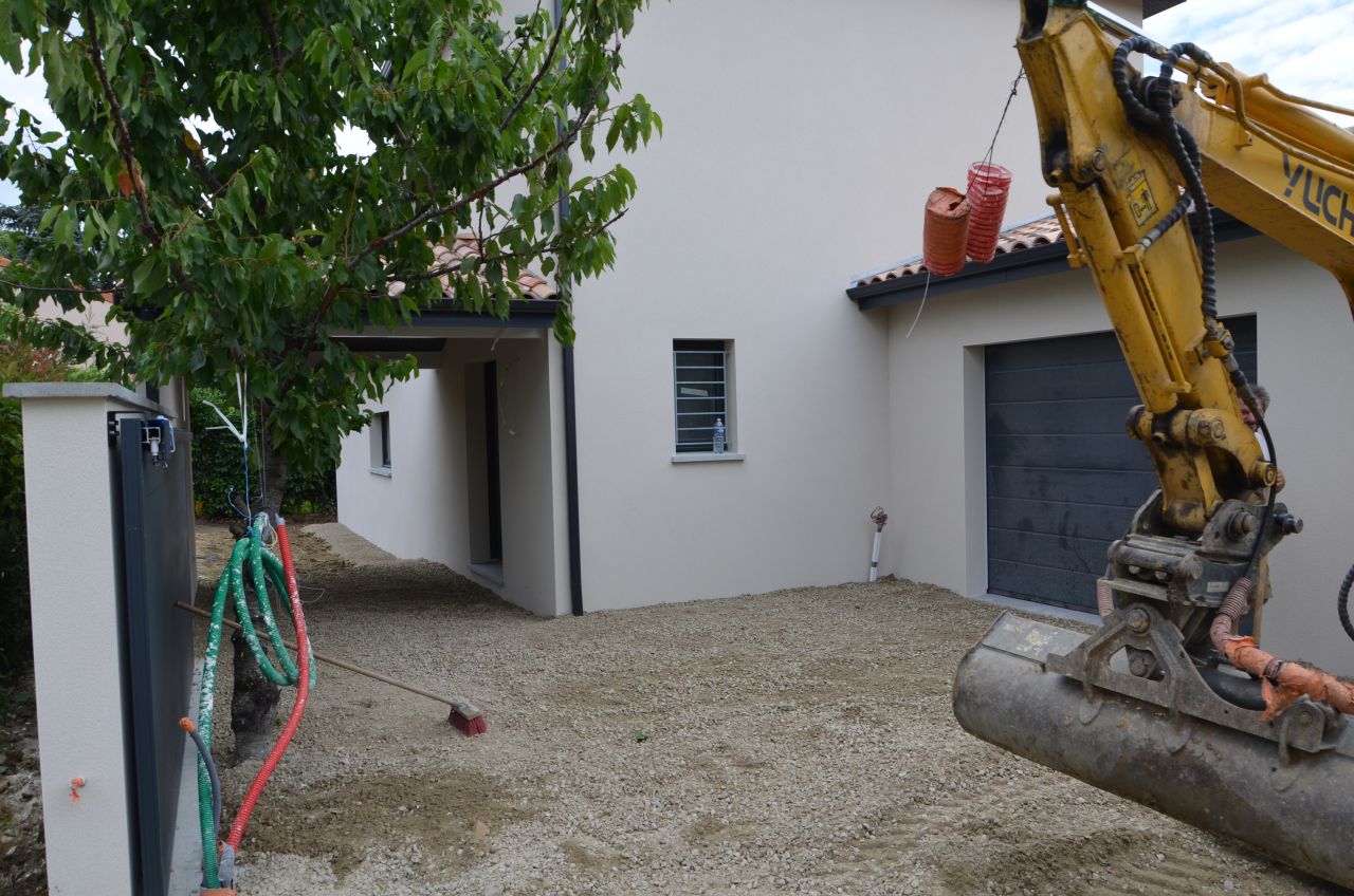Aménagement extérieur en fin de chantier