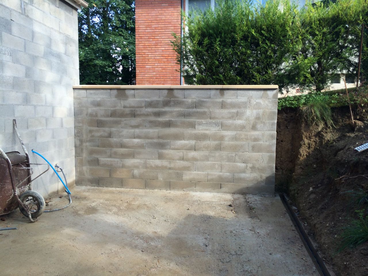 mur retenu de terre terrasse