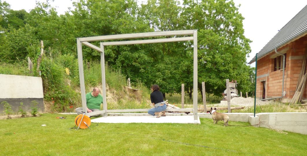 construction de l'abri buches