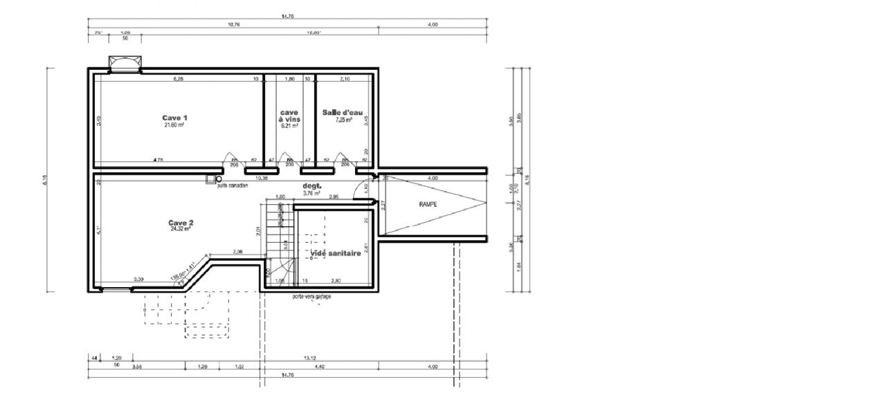 Plan du sous-sol modifi