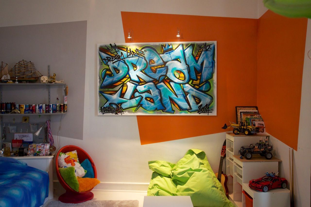 Une toile du talentueux graffeur charentais Gnafu, de l'association K10.