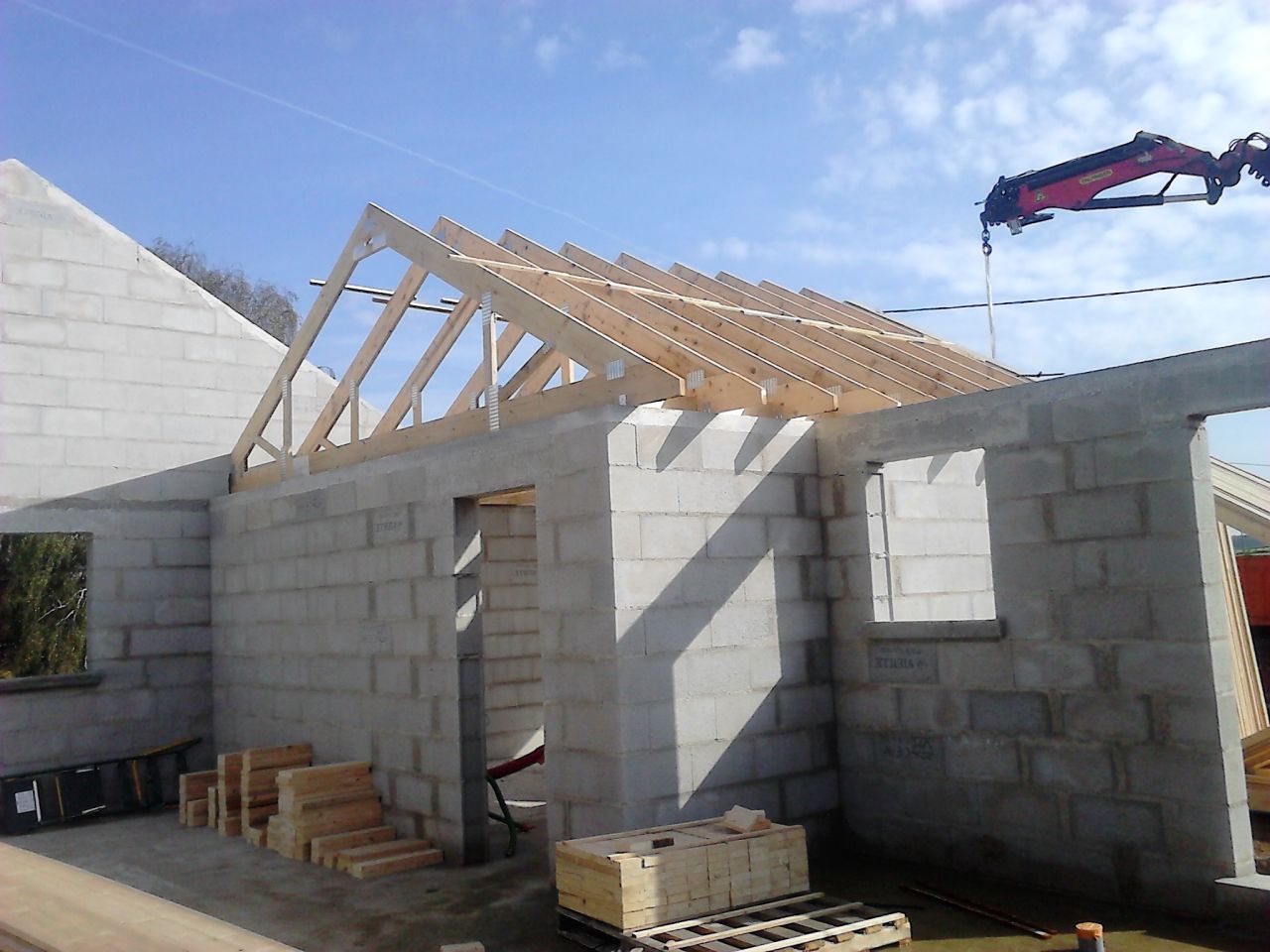 Fermette sur garage vue de la partie habitation