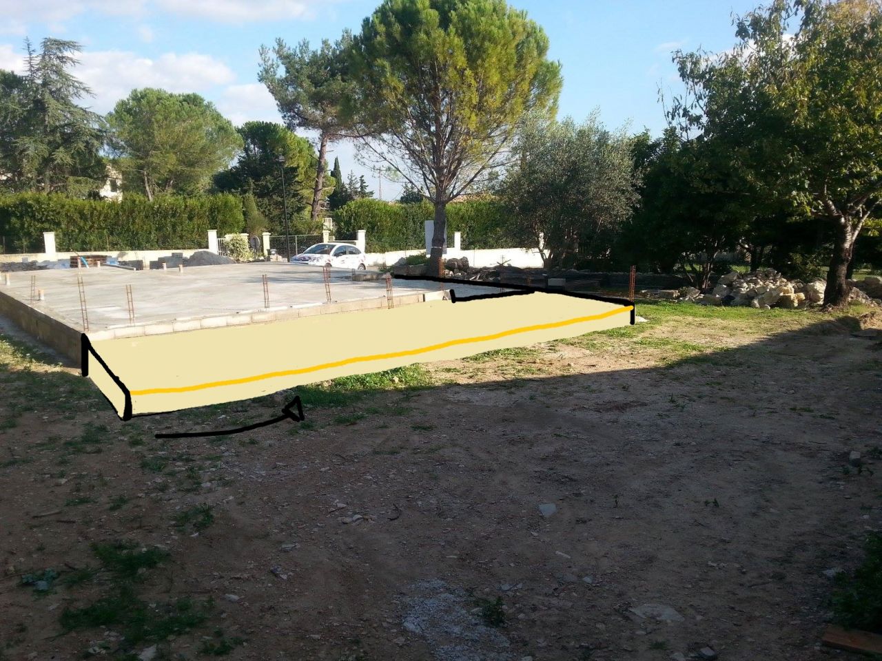 Mise en route future terrasse!!