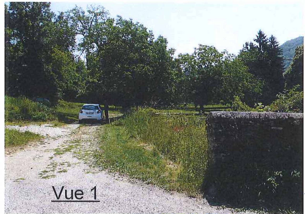 Vue de l'entre du terrain