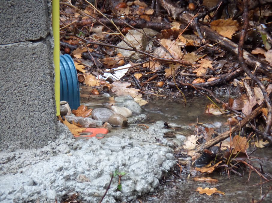 Drain du muret mitoyen avec le voisin