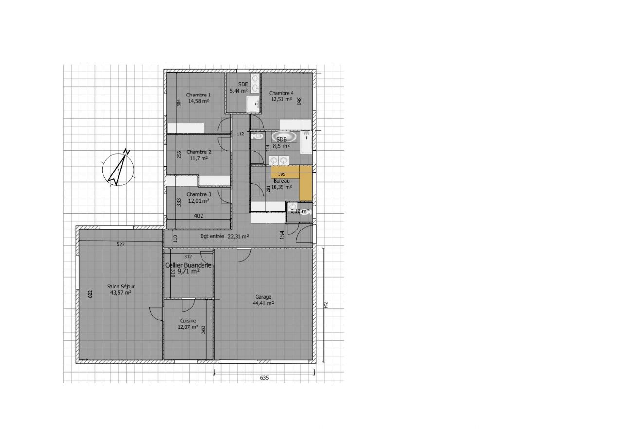 plan maison plain pied 160m2