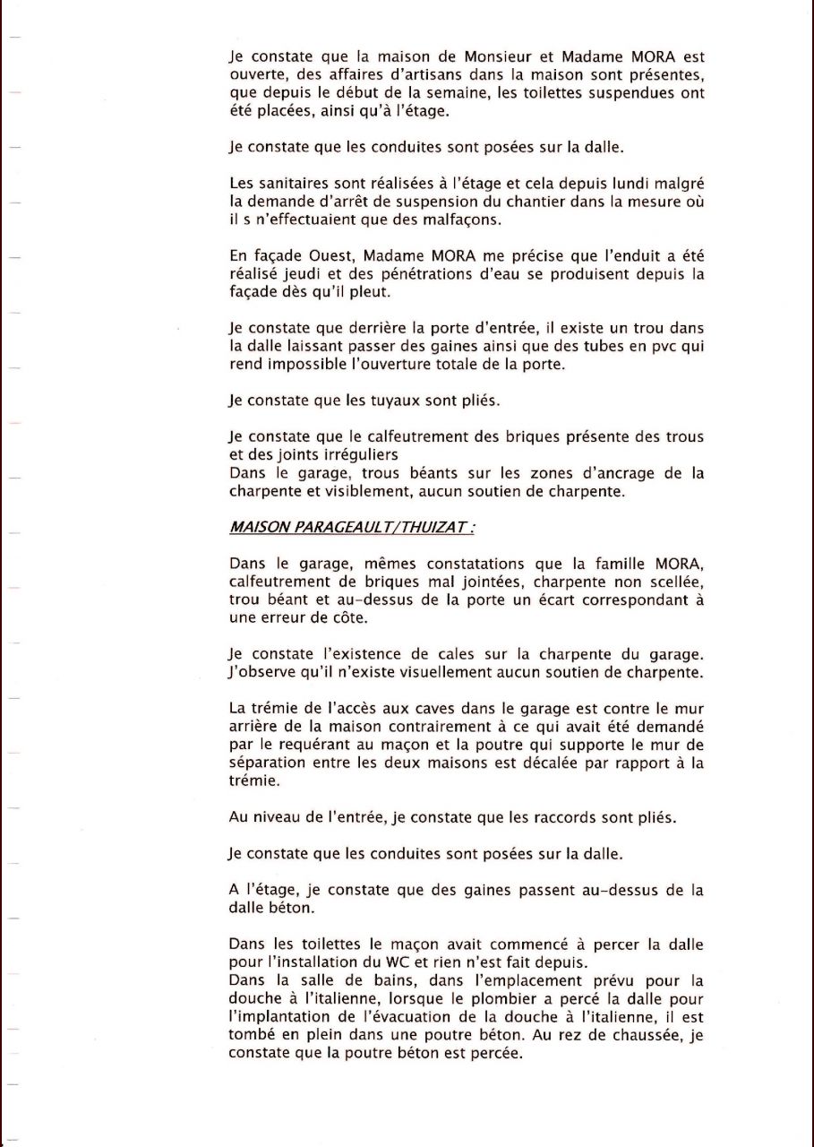 1er constat, 1ère partie