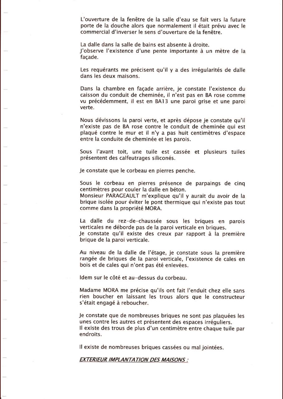 1er constat, 1ère partie