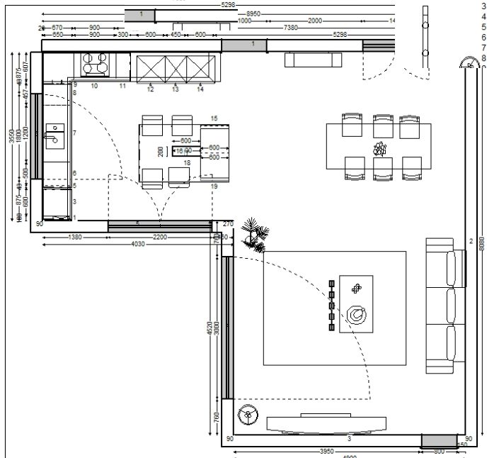 Plan de la cuisine