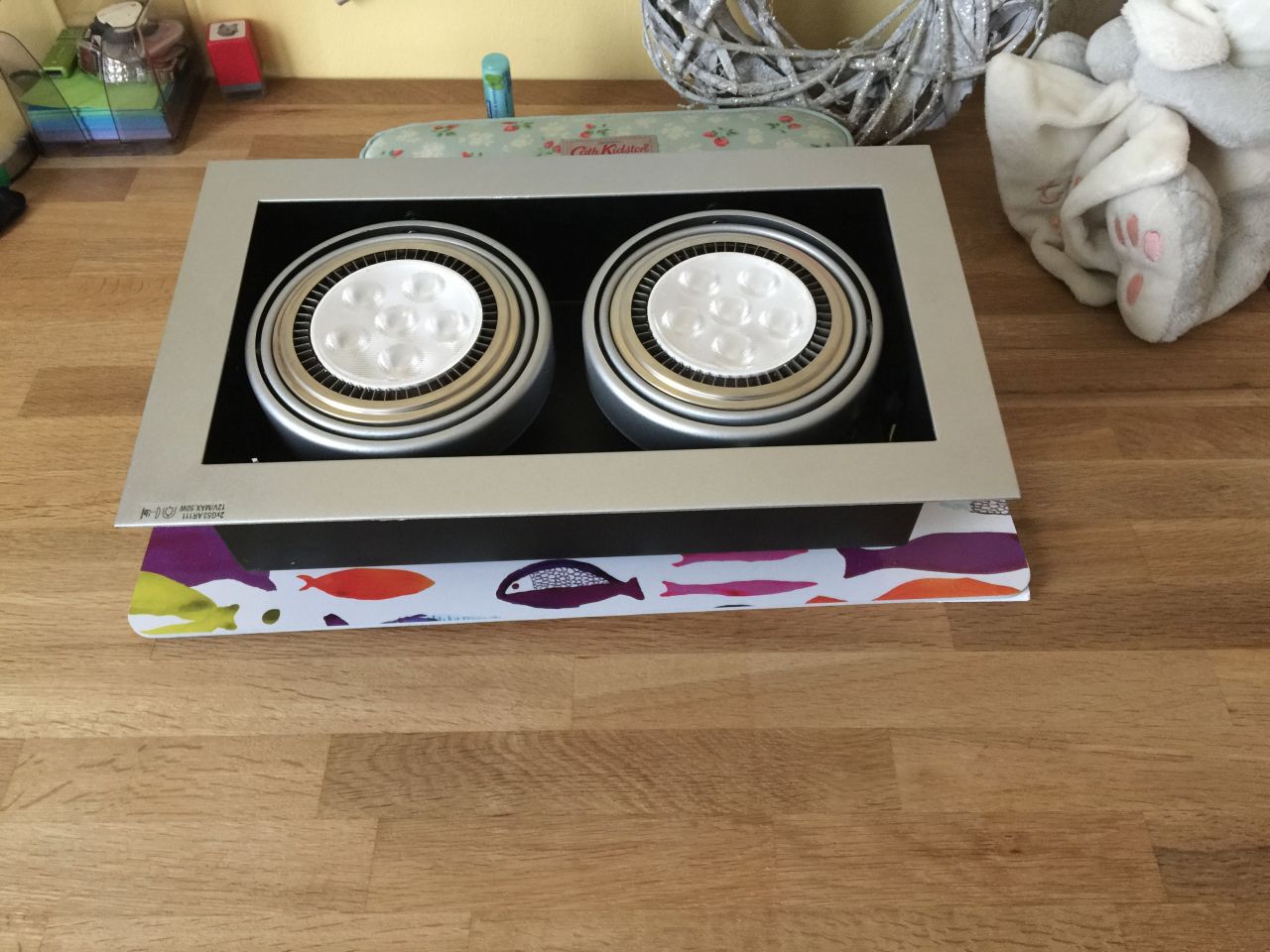 Spot pour faux plafond au dessus îlot central.