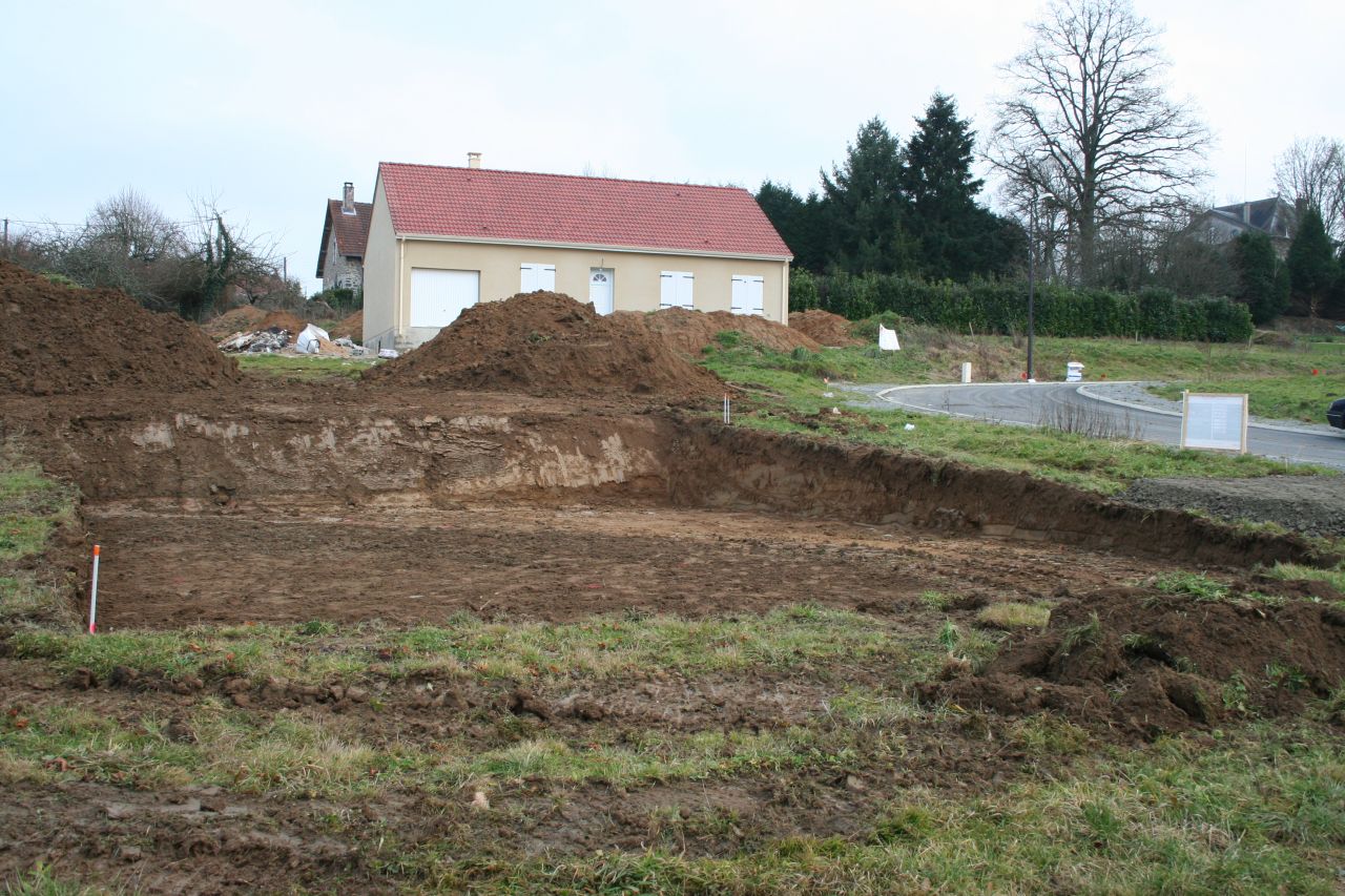 Fin du terrassement.