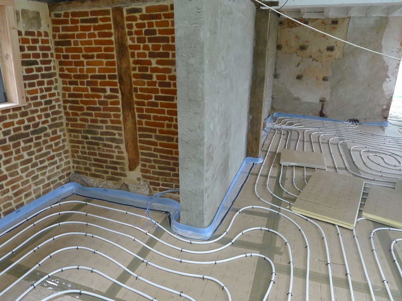 pose plancher chauffant