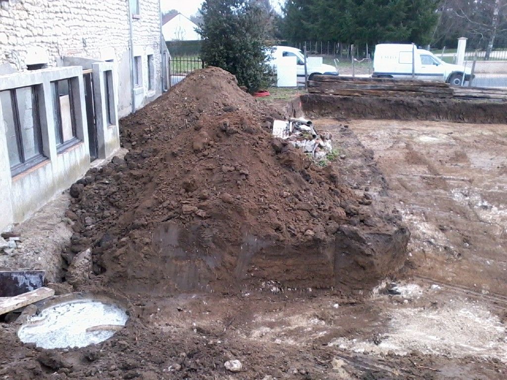 Terrassement pour la géothermie.