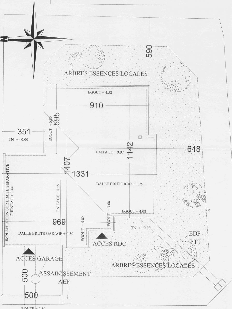 Plan de masse terrain