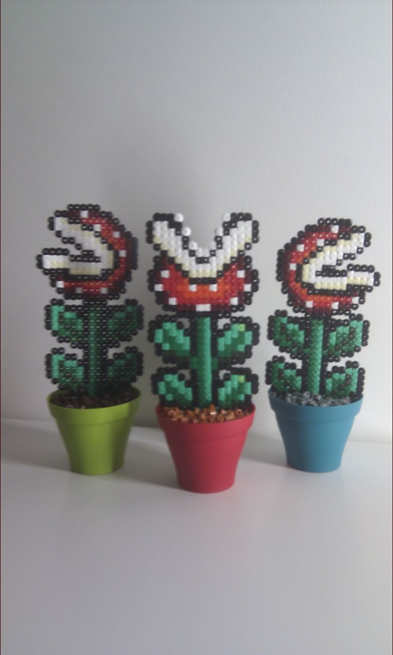 Plantes Mario rétro-geek perles hama