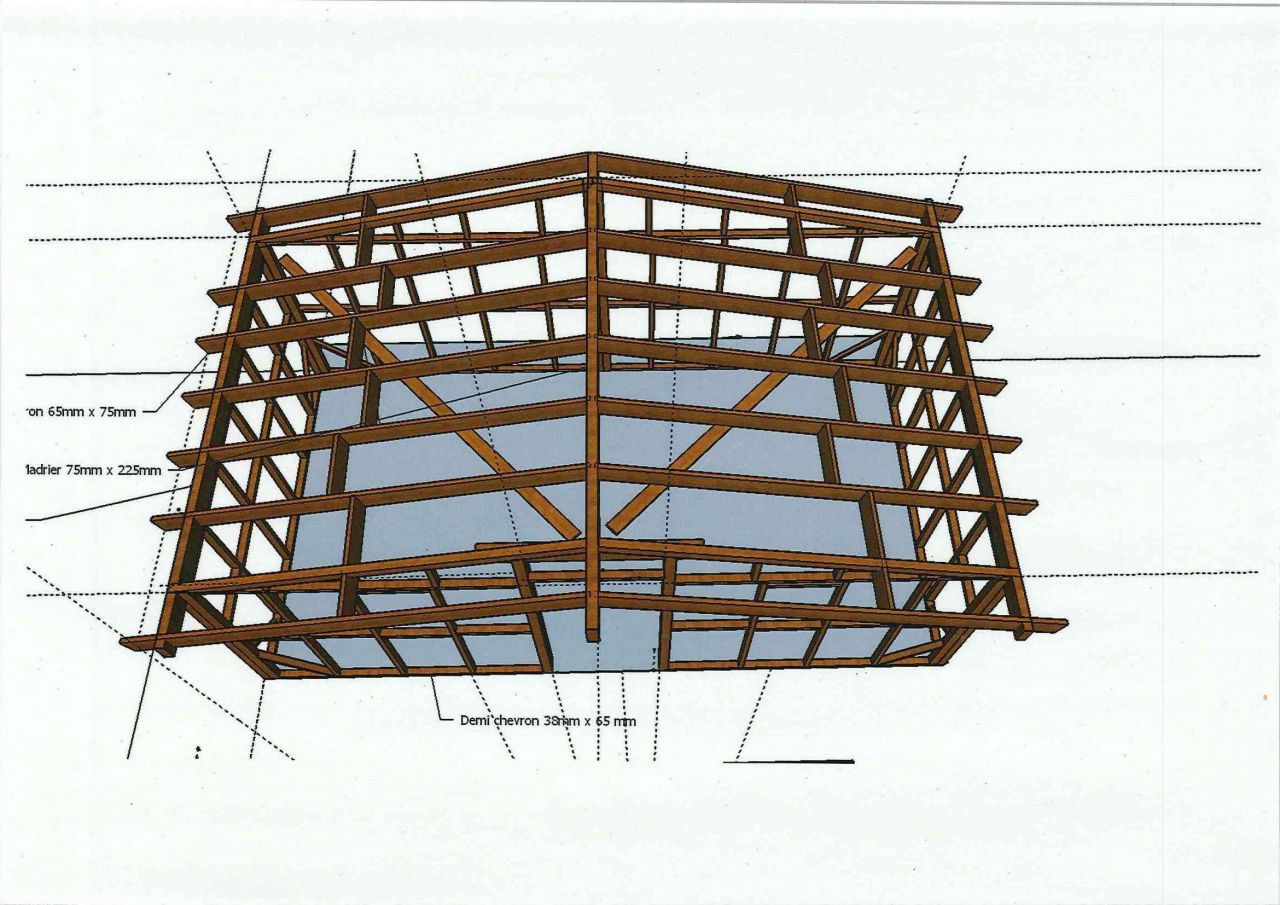 Plan Osature Bois : vue 3D dessus