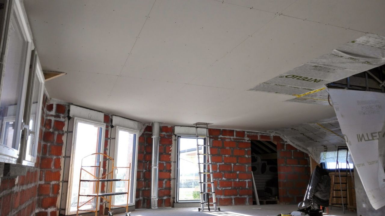 placo au plafond de l'etage