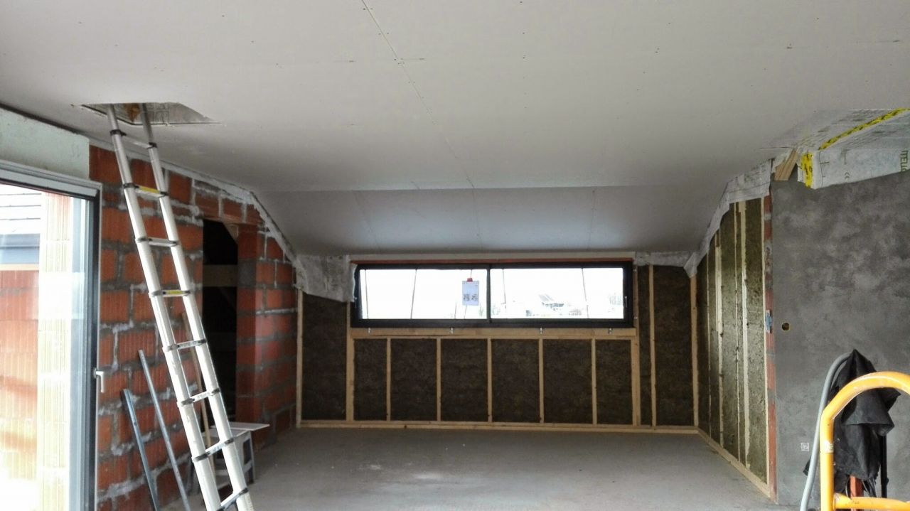 placo au plafond de l'etage