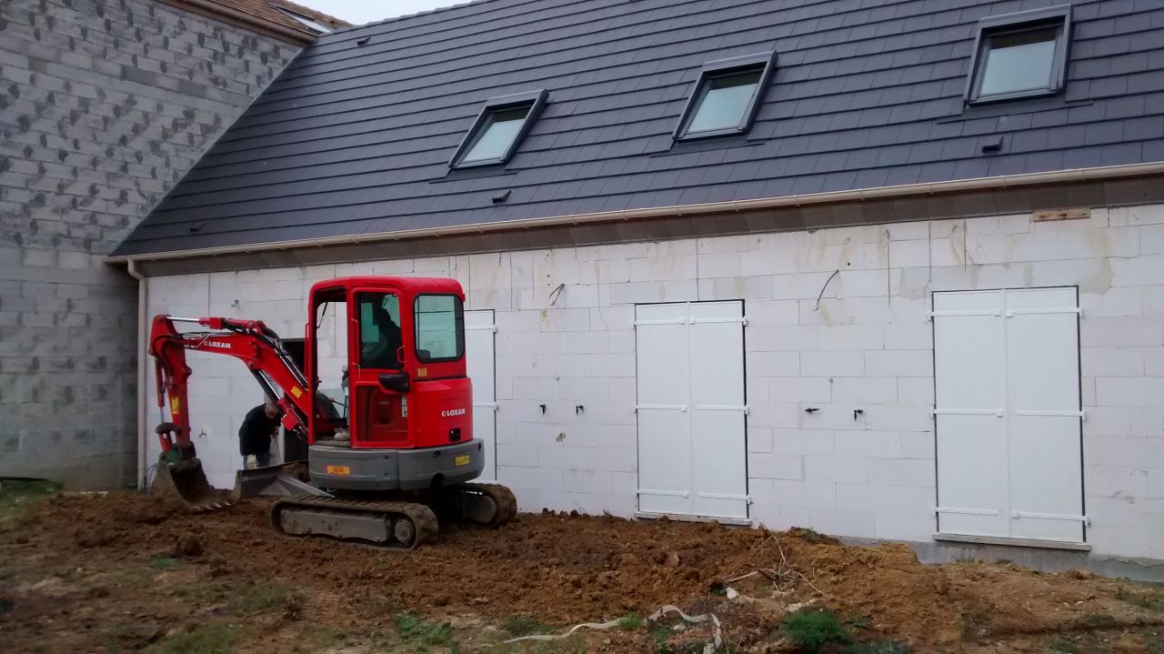 Terrassement cot jardin, mise en place des terres (vgtales)