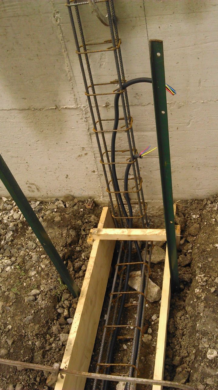 Ferraillage du seuil du portail