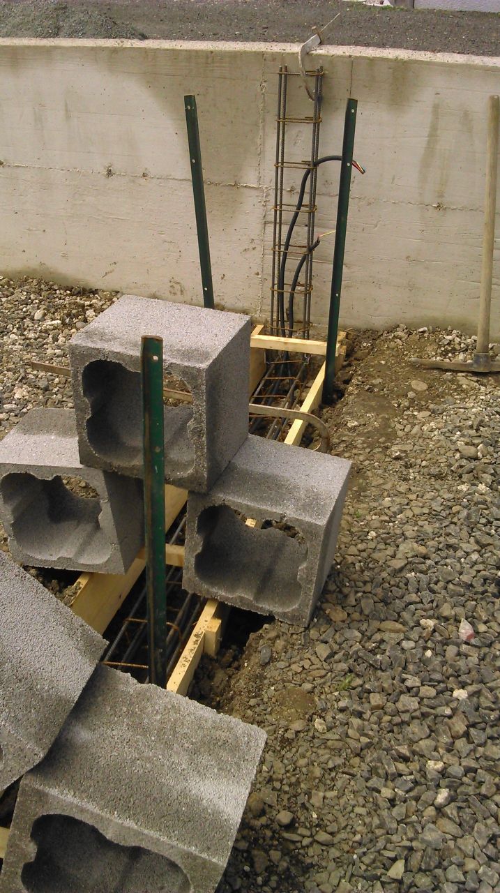 Ferraillage du seuil du portail
