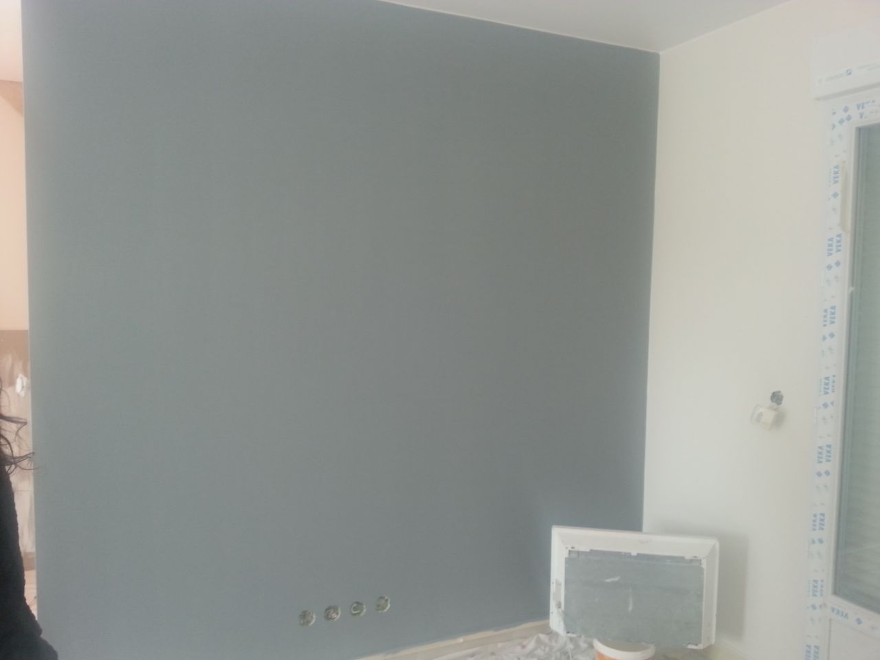mur coté sejour TV