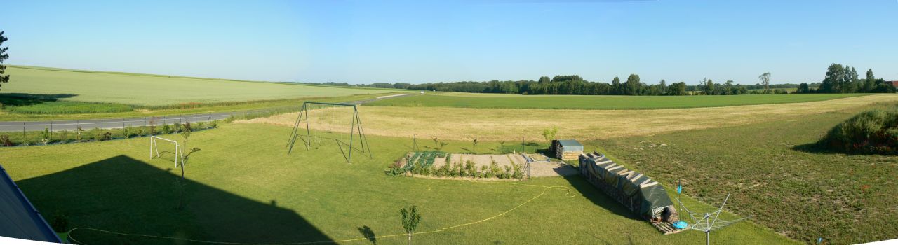 le jardin vu du vélux du bureau
