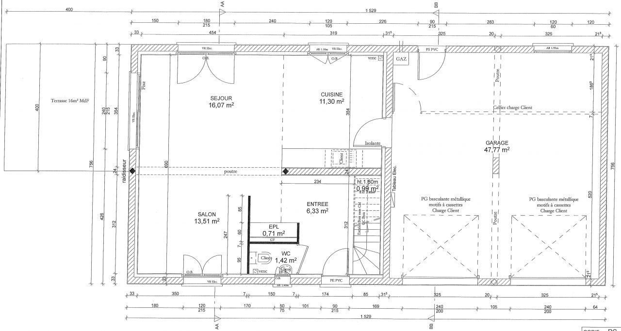 Plan du rez de chausse