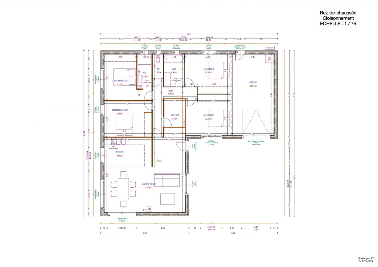 Plan de cloisonnement