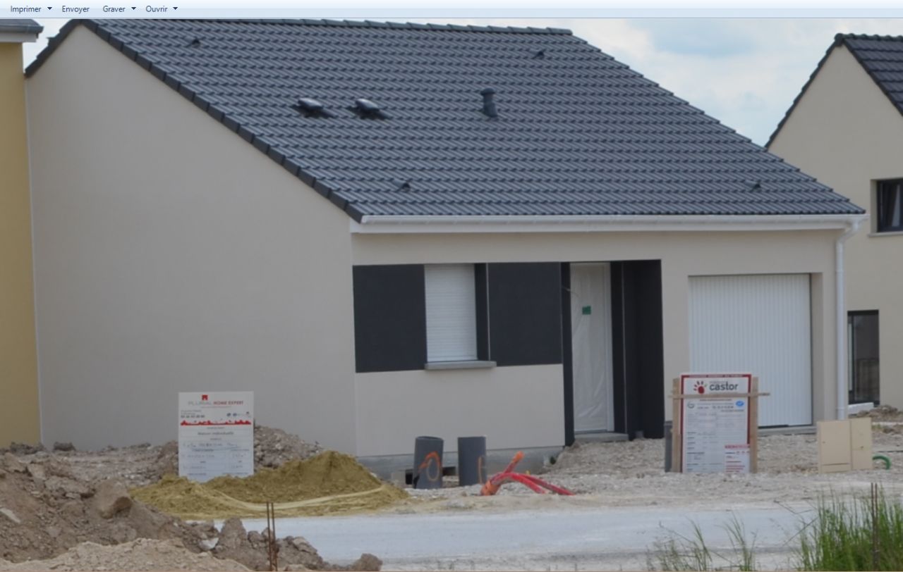 exemple de maison bicolore dans le lotissement