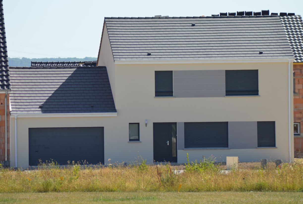 exemple de maison bicolore dans le lotissement