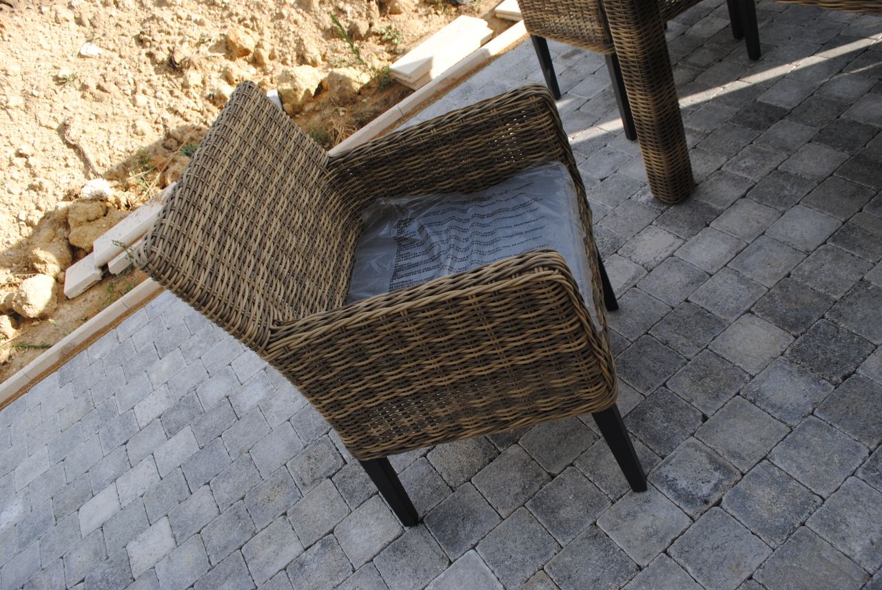 Grande terrasse en cours de pose