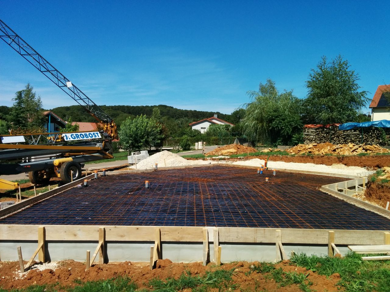 mise en place de la grue