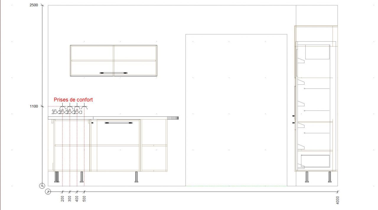 Plan technique de notre cuisine