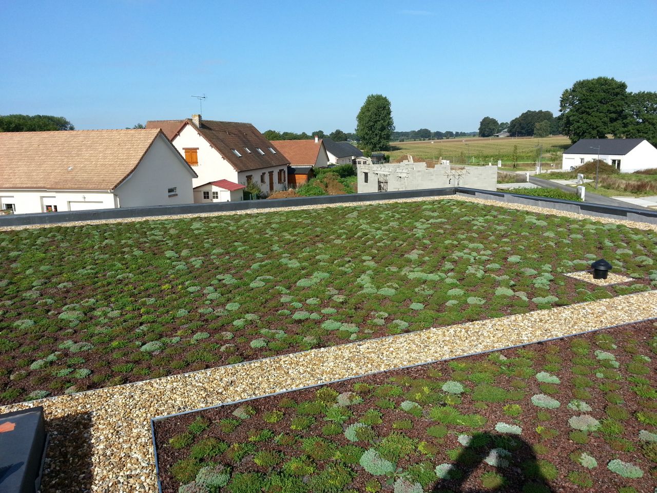 Toiture terrasse vgtalise tanchit en EPDM (ralisation par nos soins)