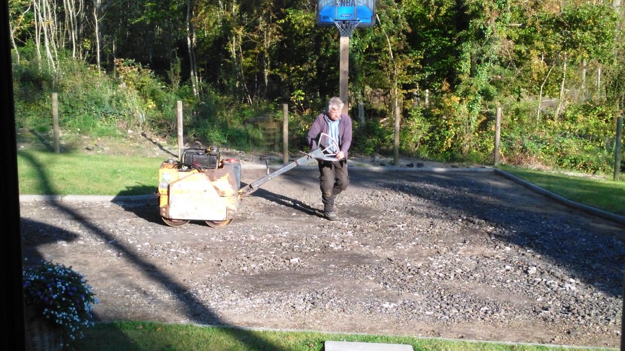 Pose de l'enrobée