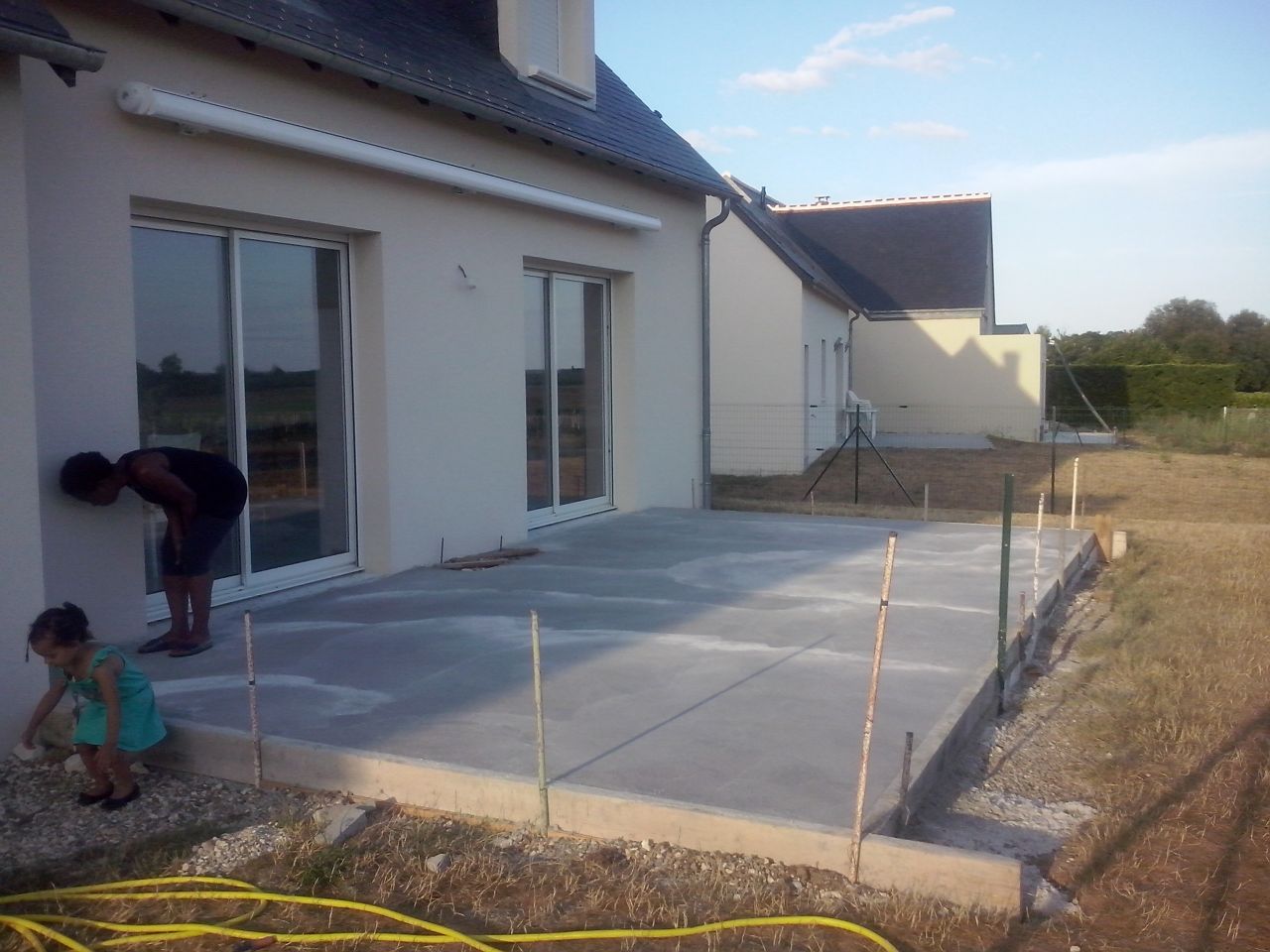 Notre terrasse est coulée!!!