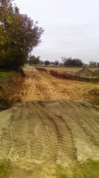 Vue sur la voirie en construction