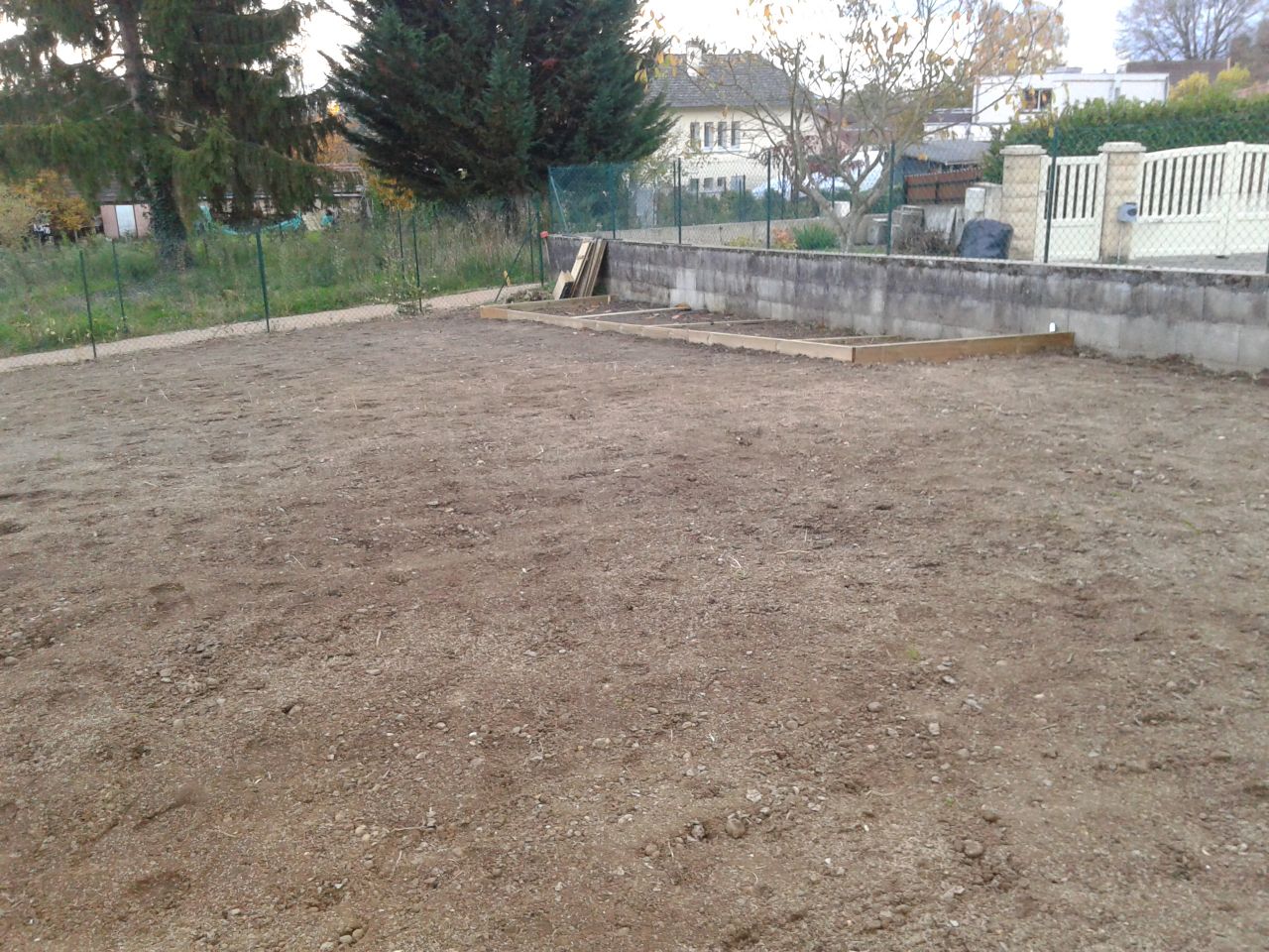 engazonné zone potager placé