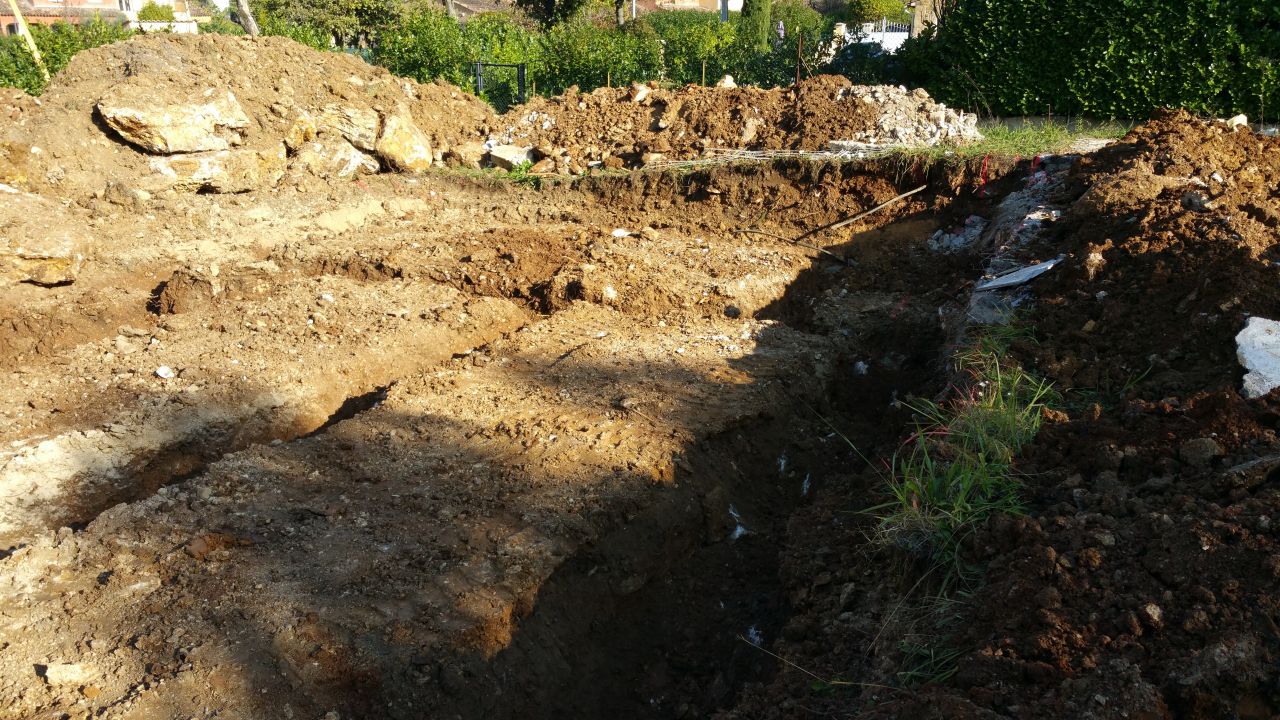 Fouilles, préparations des fondations