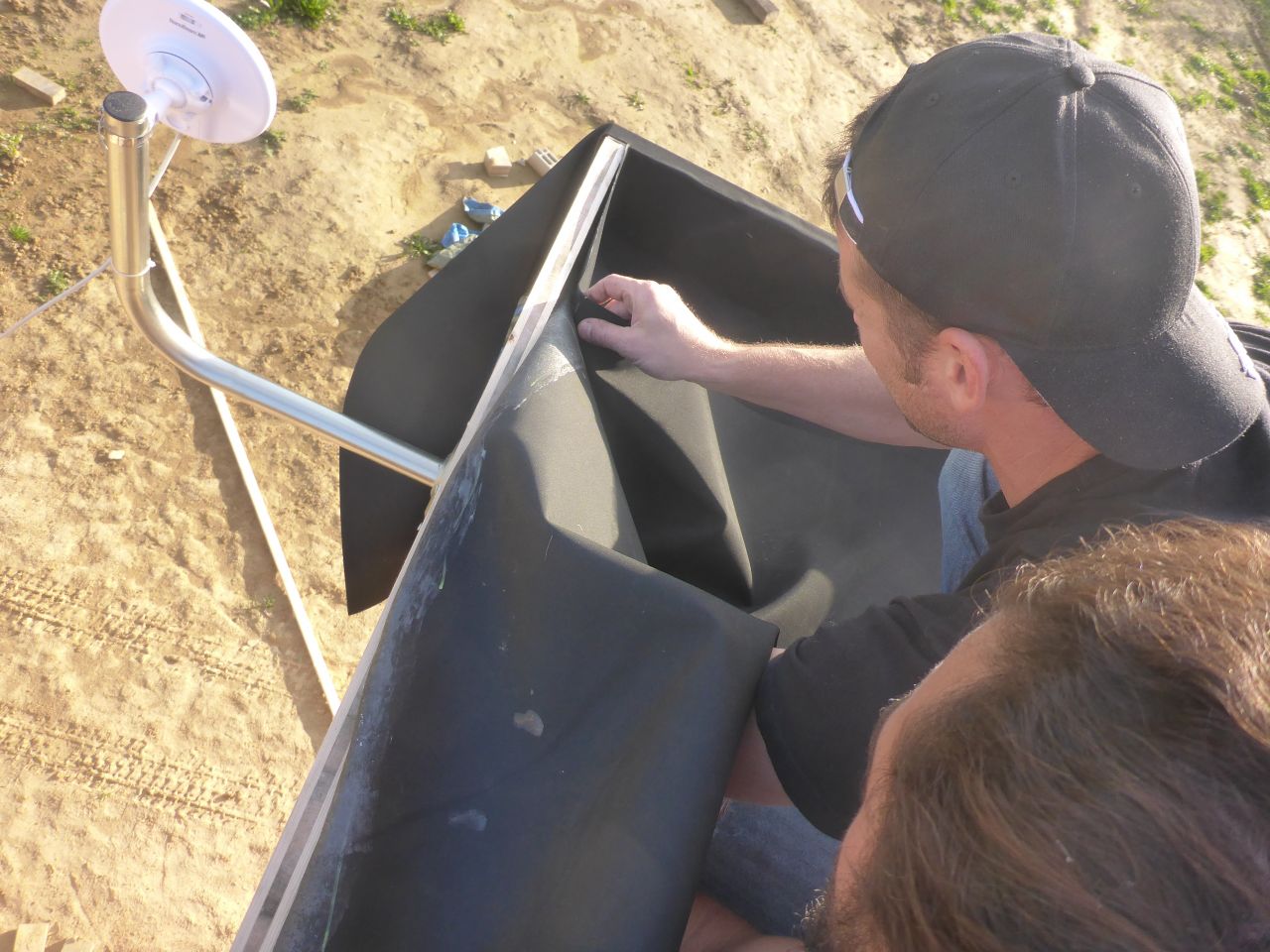Encollage d'un angle sortant / membrane EPDM