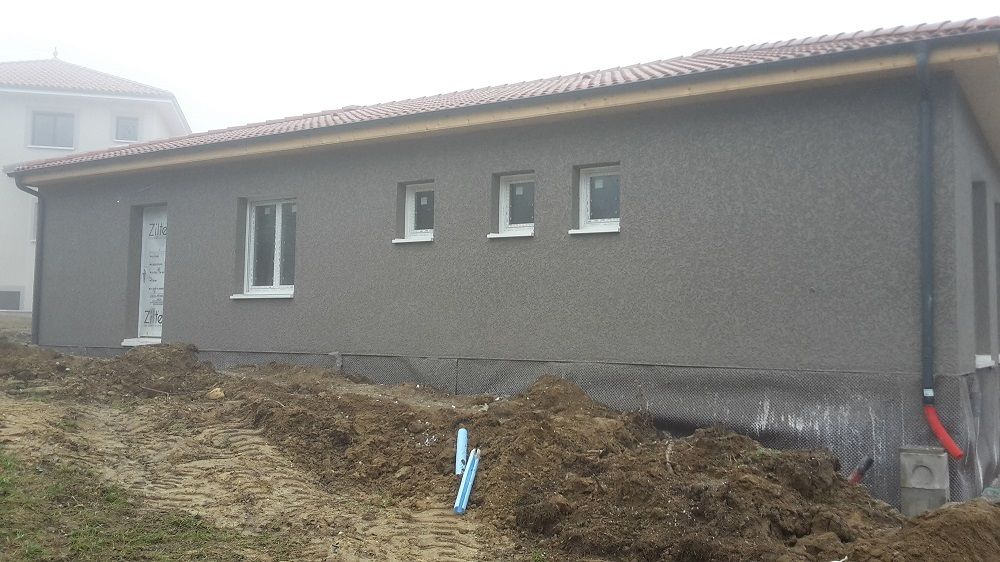 Gris fumé G40 de Parex Lanko une heure après la fin de la pose