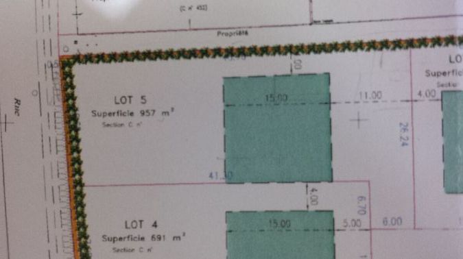 plan de notre terrain