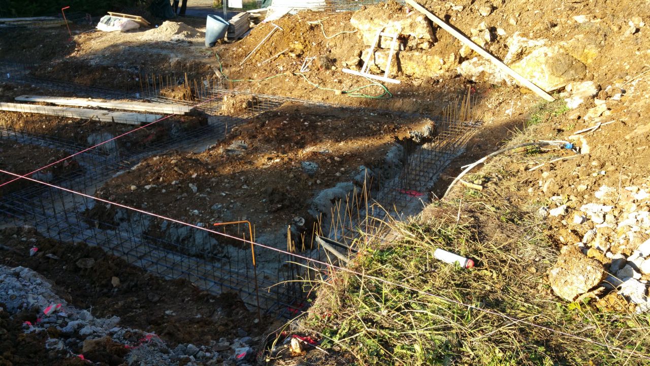 Ferrailles pour les fondations