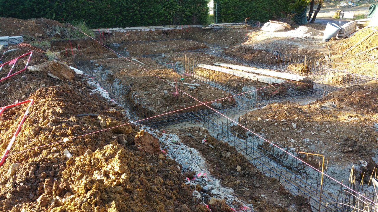 Ferrailles pour les fondations